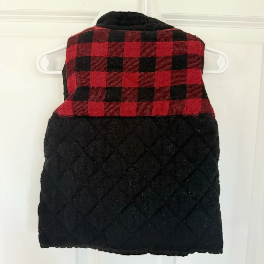 Tommy Bahama Black Red Plaid Vest Baby Boy - Size 24 months